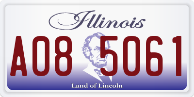 IL license plate A085061