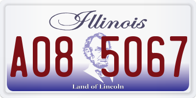 IL license plate A085067