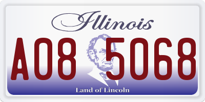 IL license plate A085068