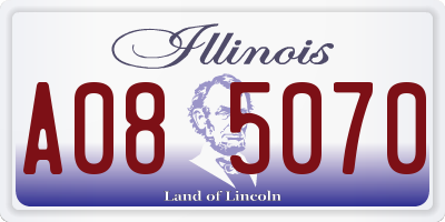IL license plate A085070