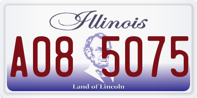 IL license plate A085075