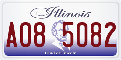 IL license plate A085082
