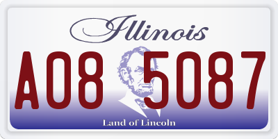 IL license plate A085087