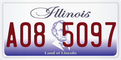 IL license plate A085097