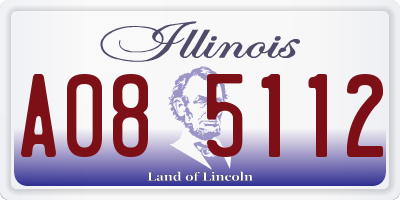 IL license plate A085112