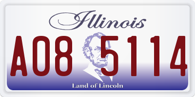 IL license plate A085114