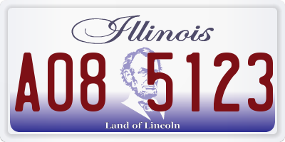 IL license plate A085123