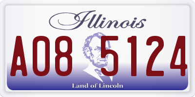 IL license plate A085124