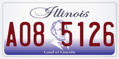 IL license plate A085126