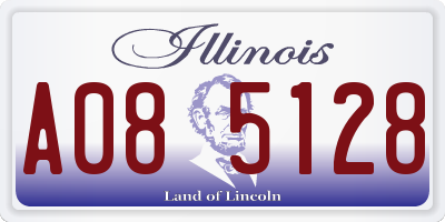 IL license plate A085128