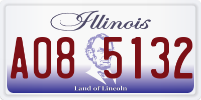 IL license plate A085132
