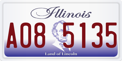 IL license plate A085135