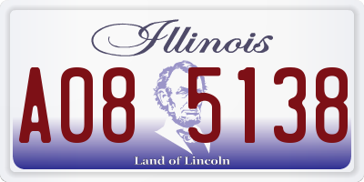 IL license plate A085138