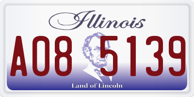 IL license plate A085139
