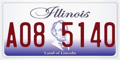 IL license plate A085140