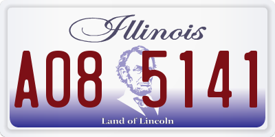 IL license plate A085141