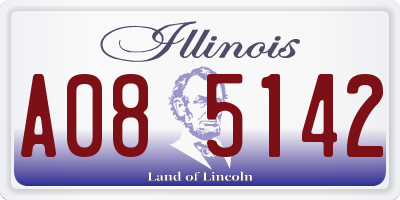 IL license plate A085142