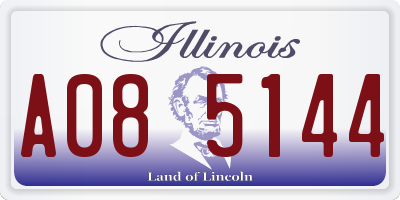 IL license plate A085144