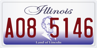 IL license plate A085146