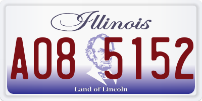 IL license plate A085152