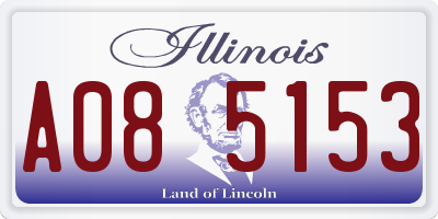IL license plate A085153