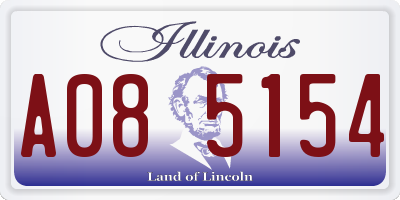 IL license plate A085154
