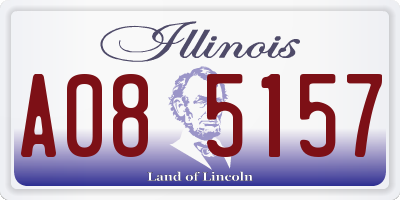 IL license plate A085157