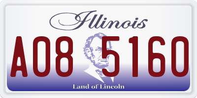 IL license plate A085160