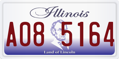 IL license plate A085164