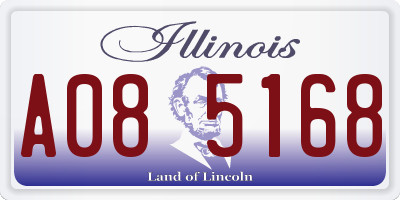 IL license plate A085168