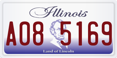 IL license plate A085169
