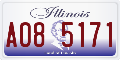 IL license plate A085171