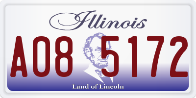 IL license plate A085172