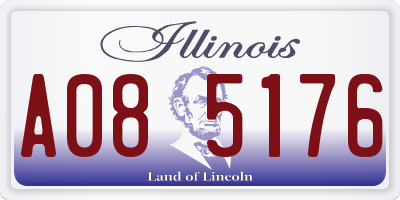 IL license plate A085176