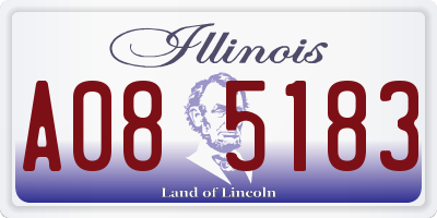 IL license plate A085183