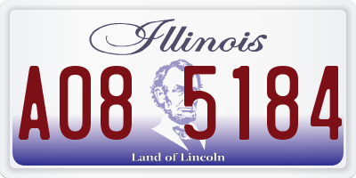 IL license plate A085184