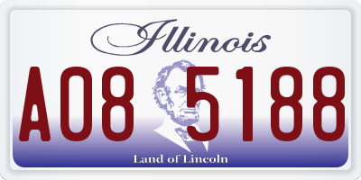 IL license plate A085188