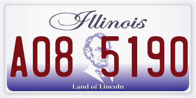 IL license plate A085190