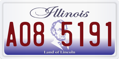 IL license plate A085191