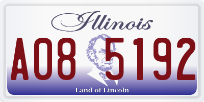 IL license plate A085192