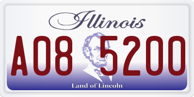 IL license plate A085200