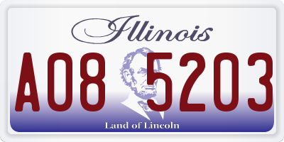 IL license plate A085203