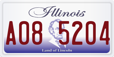 IL license plate A085204