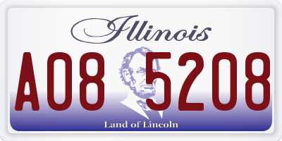 IL license plate A085208