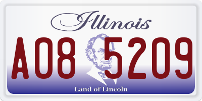 IL license plate A085209