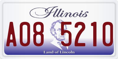 IL license plate A085210