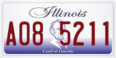 IL license plate A085211