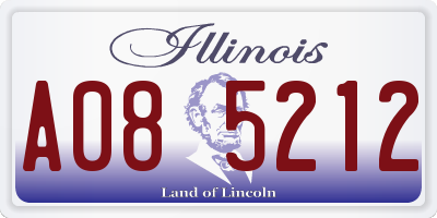 IL license plate A085212