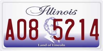 IL license plate A085214