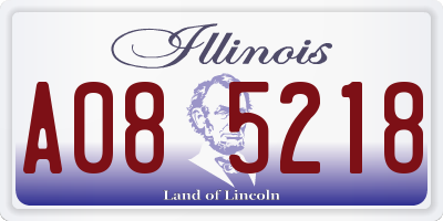 IL license plate A085218